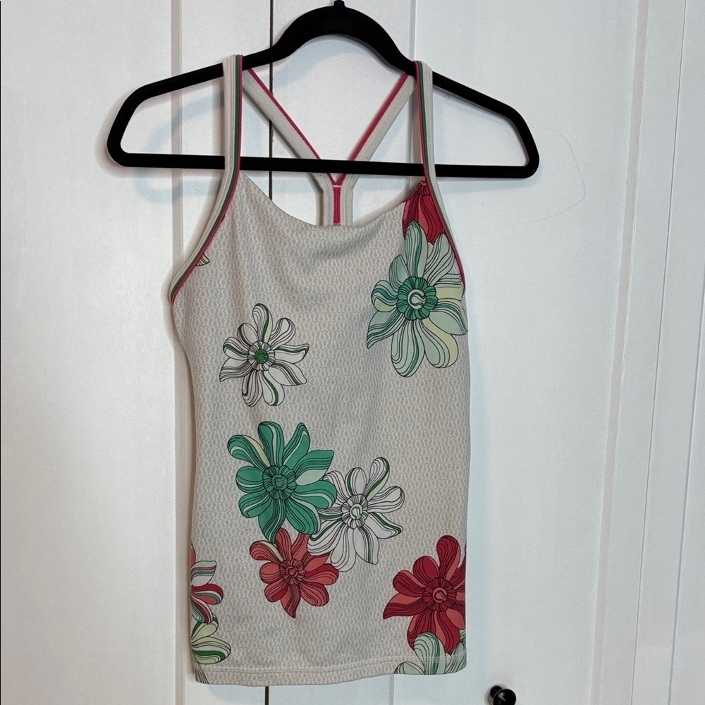 Lululemon Limited Edition Floral Print Women's Tank Top PTP 14 inches